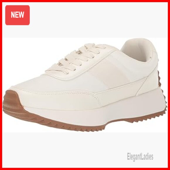 Shoes - Fashion Sneakers with Lace Closure, Man-Made Materials, Trendy Comfort